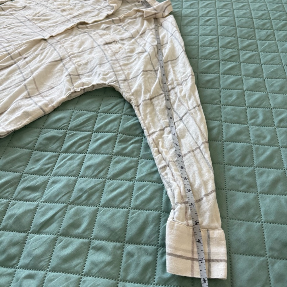 Vince Cotton Women’s Modal Plaid Shirt – White  Size M - Picture 10 of 10